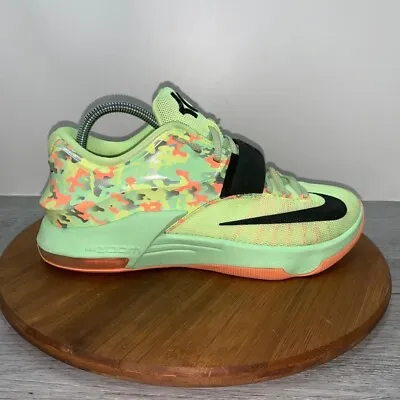 Nike KD 7 Men’s Size 8 Easter Liquid Lime/Viper Glow 653996-304 Basketball Shoes • $66.49