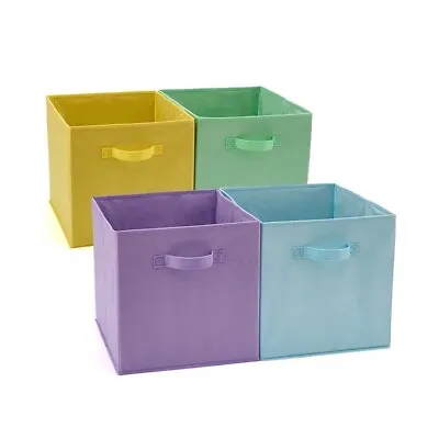 High Quality Foldable Clothing Non Woven Fabric Cube Storage Box With 2 Handles  • £5