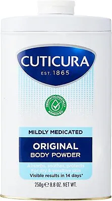 Cuticura Mildly Medicated Talcum Powder Body Powder White 250 G (Pack Of 1) • £6.05