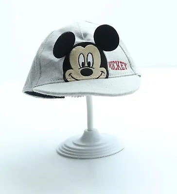 Disney Boys Grey Cotton Baseball Cap Size S - Mickey Mouse • £5