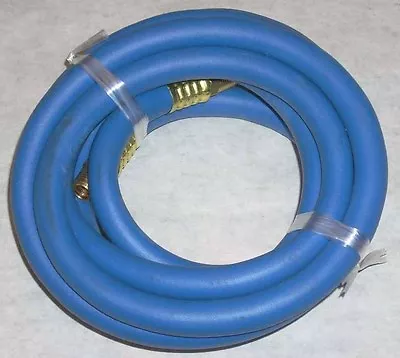 4 Rubber Air Hose 3/8 X 10 Whip Blue W 1/4 Male Fitting • $29.95