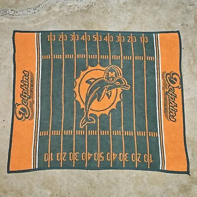 Vintage Miami Dolphins NFL Football Fleece Throw The Nothwest Company 58x48 • $22