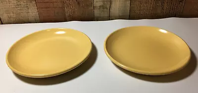 Vintage La Solana Stoneware Set Of 2 Dessert Plates Yellow  7  Plates • $20