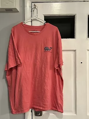 VINEYARD VINES Mens Size 3XB Pink Cotton Short Sleeve  Whale T-Shirt • $19.99