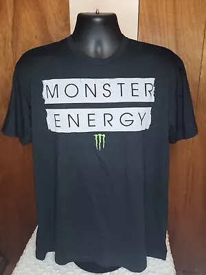 Monster Energy Drink T Shirt Black & White Size XL Pullover Casual Logo Comfort  • $13