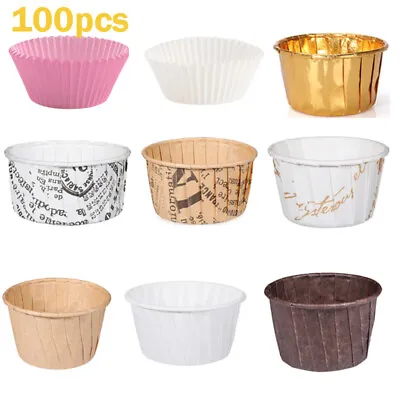 $6.49 • Buy 100Pcs Cake Paper Cups Wrapping Cupcake Liners Holder Baking Bread Case Mold USA