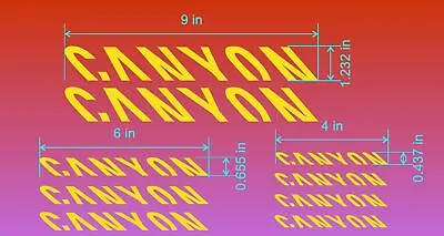 Canyon Bikes Frame Decal Set. Pick Your Color. USA Seller! • $11.50