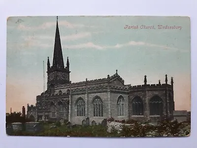 Wednesbury Church Staffordshire Nr Walsall Posted 1906 Vintage Postcard. • £3.65