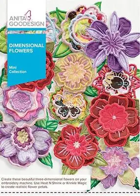 Dimensional Flowers Anita Goodesign Embroidery Machine Design CD NEW • $15.99