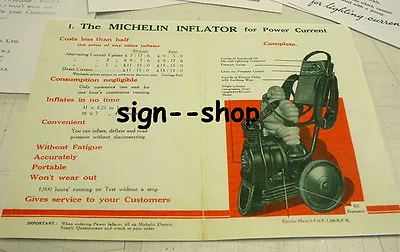 Michelin Man RARE 1920's Air Compressor Dealer - Vintage Booklet Brochure NICE! • $35