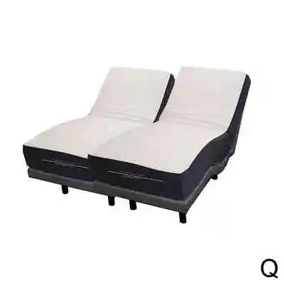 Split Queen Adjustable Bed With 10  Memory Foam Mattresses • $2999