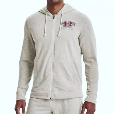 Under Armour Men's Rival Full-Zip French Terry Hoodie Jacket 1370355 Gray S $70 • $32