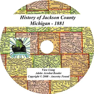 1881 History & Genealogy Of Jackson County Michigan MI • $5.95