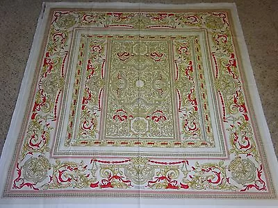 NEW Authentic VERSACE WHITE PINK SIGNATURE DESIGN VELVET FABRIC PANEL 54 X54  AG • $375.85