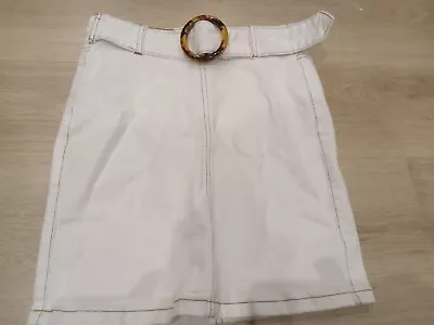 Ladies Size 10 Missguided White Skirt Short • £0.99