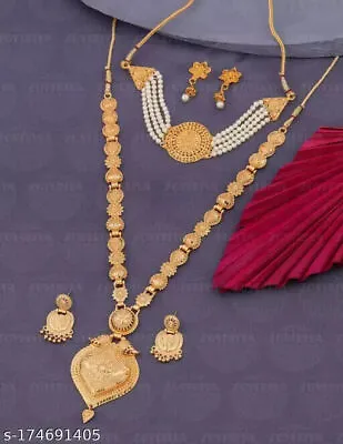 Indian Bollywood Gold Plated Kundan Choker Bridal Necklace Earrings Jewelry Set • $39.79