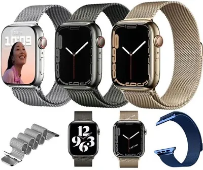 $10.14 • Buy Apple Watch Strap Milanese Loop Metal Band ULTRA 8 7 SE 6 5 4 3 40/41/44/45/49mm