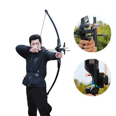 Bow Adult Bow And Arrow Shooting Fiberglass Bow With Adjustable • $117.85