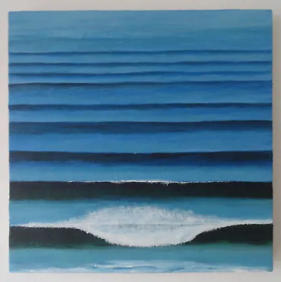 £69 • Buy ‘Offshore’, Original Painting, Art From Cornwall, Ocean, Surf, Surfing, Waves