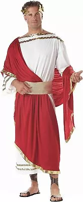 Caesar Roman Ruler Greek Toga Party Fancy Dress Up Halloween Adult Costume • $65.63