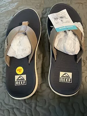 Man Reef Santa Ana Flip Flop Sandal Water Friendly CJ0381 Navy/Khaki Brand New • $22