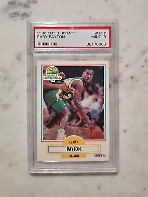 Gary Payton 1990 Fleer Update #U-92  - RC - PSA 9 Mint • $12.98