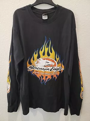 Harley Davidson Rare Screaming Eagle Green Bay WI Long Sleeve - Mens Sz L Black • $59.99