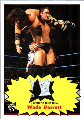 WWE Wade Barrett 2012 Topps Heritage Authentic Event Worn Shirt Relic Card B&W • $15.99