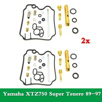 For Yamaha XTZ750 Super Tenere 89-97 Carburetor Repair Kit W/Jet Float Needle 2x • $16.71