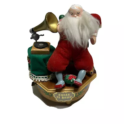 Kurt Adler Music Box Santa At Home Wood Plays White Christmas Needs Work • $15.99