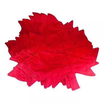 Vintage Red Maple Leaf Cloth Placemats From Pottery Barn - 6 • $30