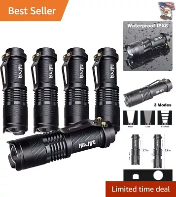 Mini Cree Q5 LED Flashlight Torch - 5 Pack - Adjustable Focus Zoomable Light • $28.99