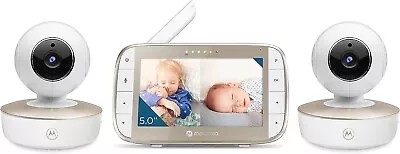 Motorola VM50G  HD Wireless 2-Camera & 5  Screen 1000ft Range Video Baby Monitor • $49.95