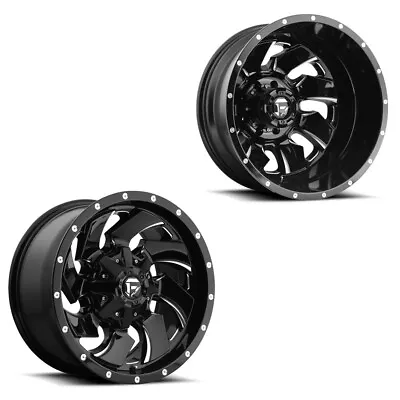 20x9 Fuel D574 Cleaver Black 11-UP GM DUALLY SUPER SINGLE Wheels 8 Lug Set Of 6 • $2413.80