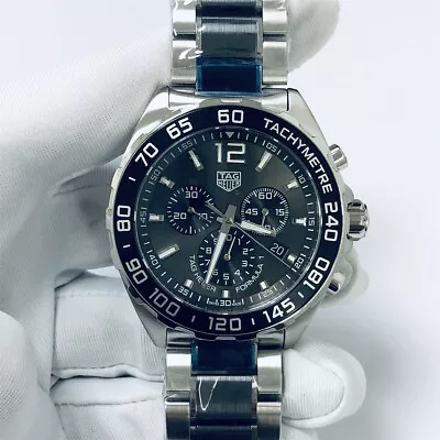 TAG HEUER F1 Chronograph Anthracite Grey Dial  43 Mm Men's Watch CAZ1011.BA0843 • $1339.90