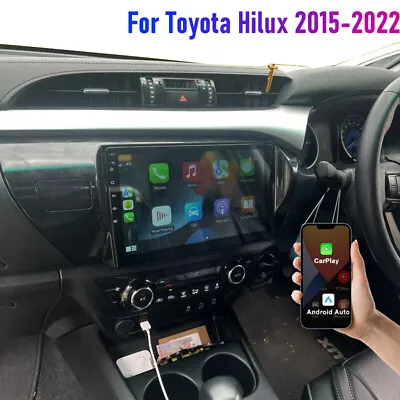 Wireless Apple CarPlay Android Auto 64GB BT Radio For Toyota Hilux 2015-2022 GPS • $314.59