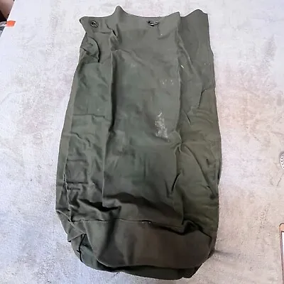 $19.95 • Buy Vintage Military Issued US Canvas Cotton Duck Green Duffle Bag / Sea Bag  [C38]
