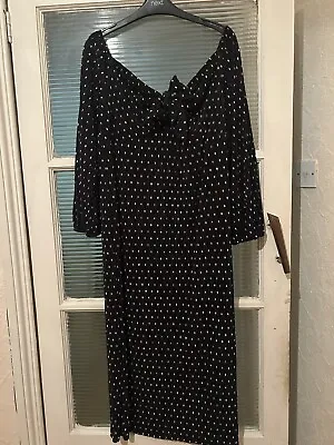 £15 • Buy Black Polka Dot Maternity Dress Size 16