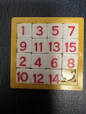 Vintage Toys Sliding Block Tile Puzzle Number 1-15 IQ Tester Brain Kids Games • $19.99