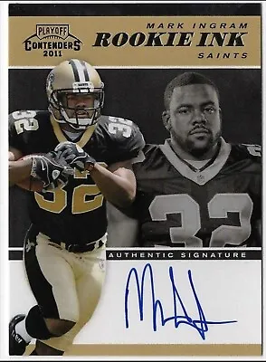 2011 Panini Contenders Mark Ingram Rookie Autograph Card • $29.99