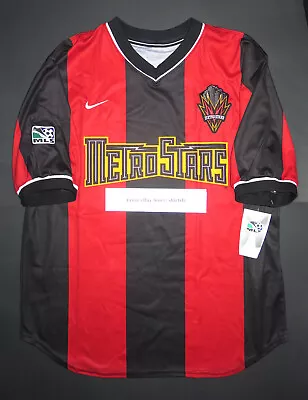 New 2000 Authentic Nike New York Metrostars/Red Bulls Jersey Shirt Kit Large L • $599.99