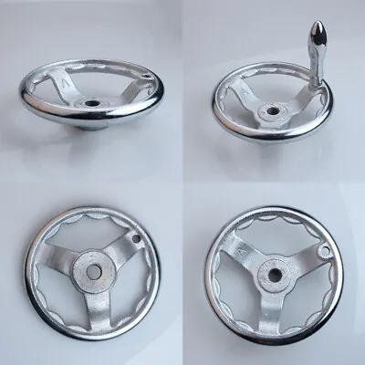 Thread Hole 3 Spoke Handwheel Chrome Plated Cast Iron Φ 80-160mm Handle Crank • $6.59