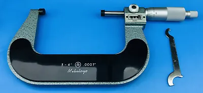 Mitutoyo Outside Digital Micrometer 3-4  Range 0.0001  Graduation (193-214) • £115