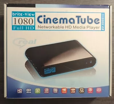 Brite-View BV-5005HD CinemaTube 3-in-1 1080p Full HD Multimedia Player Stream • $99.95