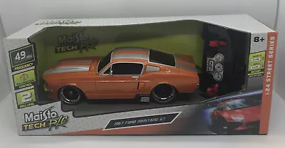 Maisto Tech R/C 1967 Ford Mustang GT Orange/Silver Stripes  1:24 49MHZ SS • $20