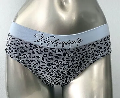 Victorias Secret Nwt Blue Leopard Animal Print Logo Sexy Hiphugger Panty L XL • $8.99