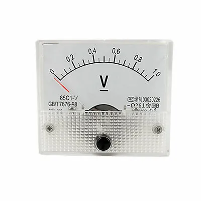 85C1 Rectangle Analog Volt Panel Meter Gauge DC 0-1V 0.05V Scale • $10.77