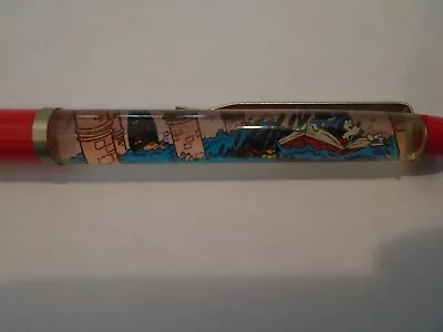 Vtg Disney World Motion/floaty Pen Mickey Mouse/fantasia Red Denmark Rare • $25.50