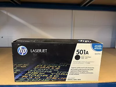 Genuine HP Q6470A 501A Black Toner Factory Sealed • $95