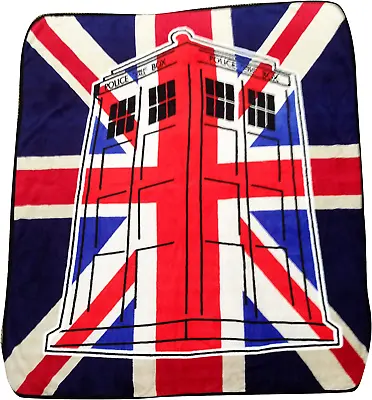 $34.39 • Buy Doctor Who  Union Jack Super Plush Silk Touch Blanket Throw